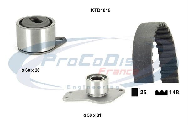 PROCODIS FRANCE paskirstymo diržo komplektas KTD4015